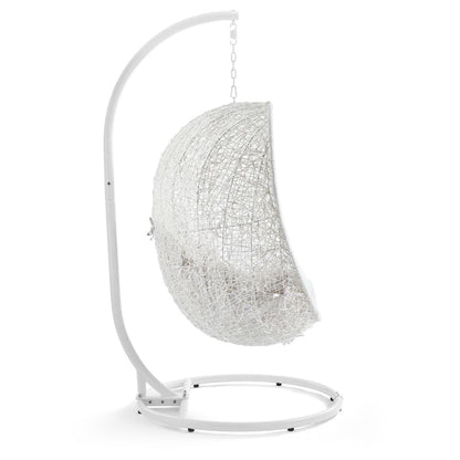 Modway - Hide Outdoor Patio Sunbrella? Swing Chair With Stand by Modway  Outdoor Furniture Daybeds and Lounges White - EEI-3929-WHI-WHI
