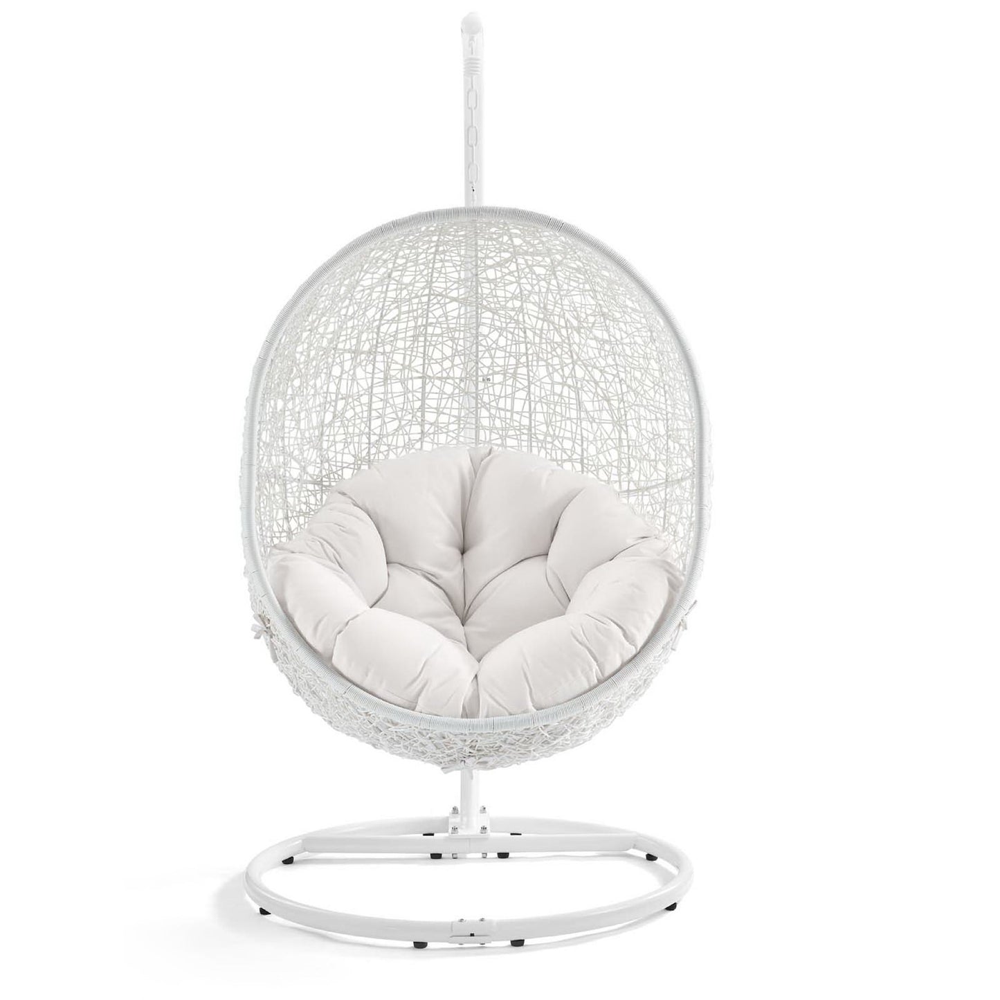 Modway - Hide Outdoor Patio Sunbrella? Swing Chair With Stand by Modway  Outdoor Furniture Daybeds and Lounges White - EEI-3929-WHI-WHI