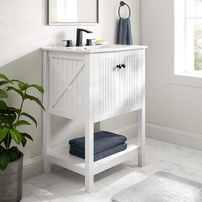 Modway Outlet Steam 23" Bathroom Vanity Cabinet (Sink Basin Not Included) by Modway  Bathroom Furniture White - EEI-3942-WHI