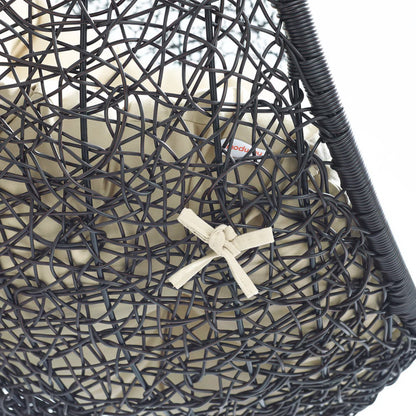 Modway - Encase Sunbrella? Swing Outdoor Patio Lounge Chair by Modway  Outdoor Furniture Daybeds and Lounges Brown - EEI-3943-BLK-BEI