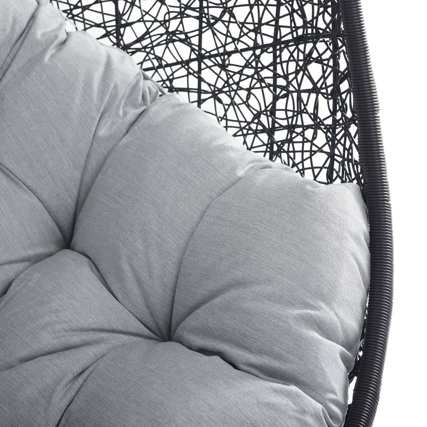 Modway - Encase Sunbrella? Swing Outdoor Patio Lounge Chair by Modway  Outdoor Furniture Daybeds and Lounges Gray - EEI-3943-BLK-GRY