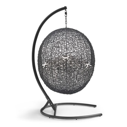 Modway - Encase Sunbrella? Swing Outdoor Patio Lounge Chair by Modway  Outdoor Furniture Daybeds and Lounges White - EEI-3943-BLK-WHI