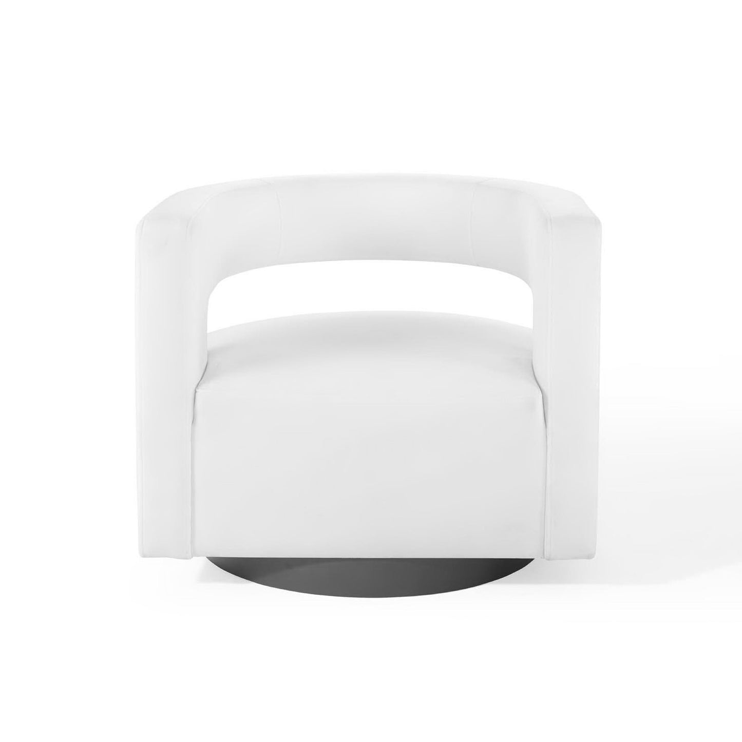 Modway - Spin Cutaway Performance Velvet Swivel Armchair by Modway  Living Room Sofas and Armchairs White - EEI-3947-WHI