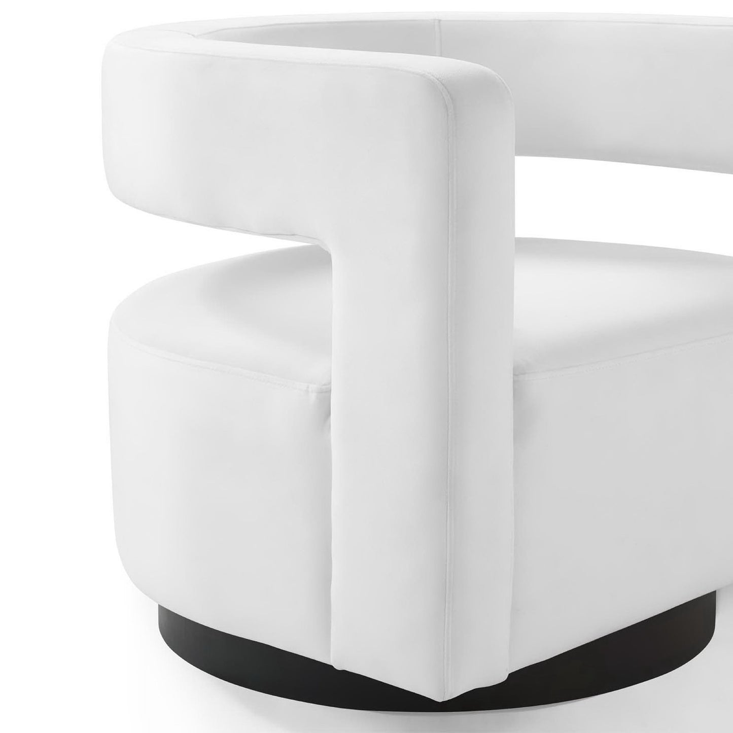Modway - Spin Cutaway Performance Velvet Swivel Armchair by Modway  Living Room Sofas and Armchairs White - EEI-3947-WHI