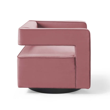 Modway Outlet Booth Performance Velvet Performance Velvet Swivel Armchair by Modway  Living Room Furniture Dusty Rose - EEI-3948-DUS