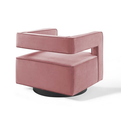Modway Outlet Booth Performance Velvet Performance Velvet Swivel Armchair by Modway  Living Room Furniture Dusty Rose - EEI-3948-DUS