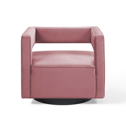 Modway Outlet Booth Performance Velvet Performance Velvet Swivel Armchair by Modway  Living Room Furniture Dusty Rose - EEI-3948-DUS