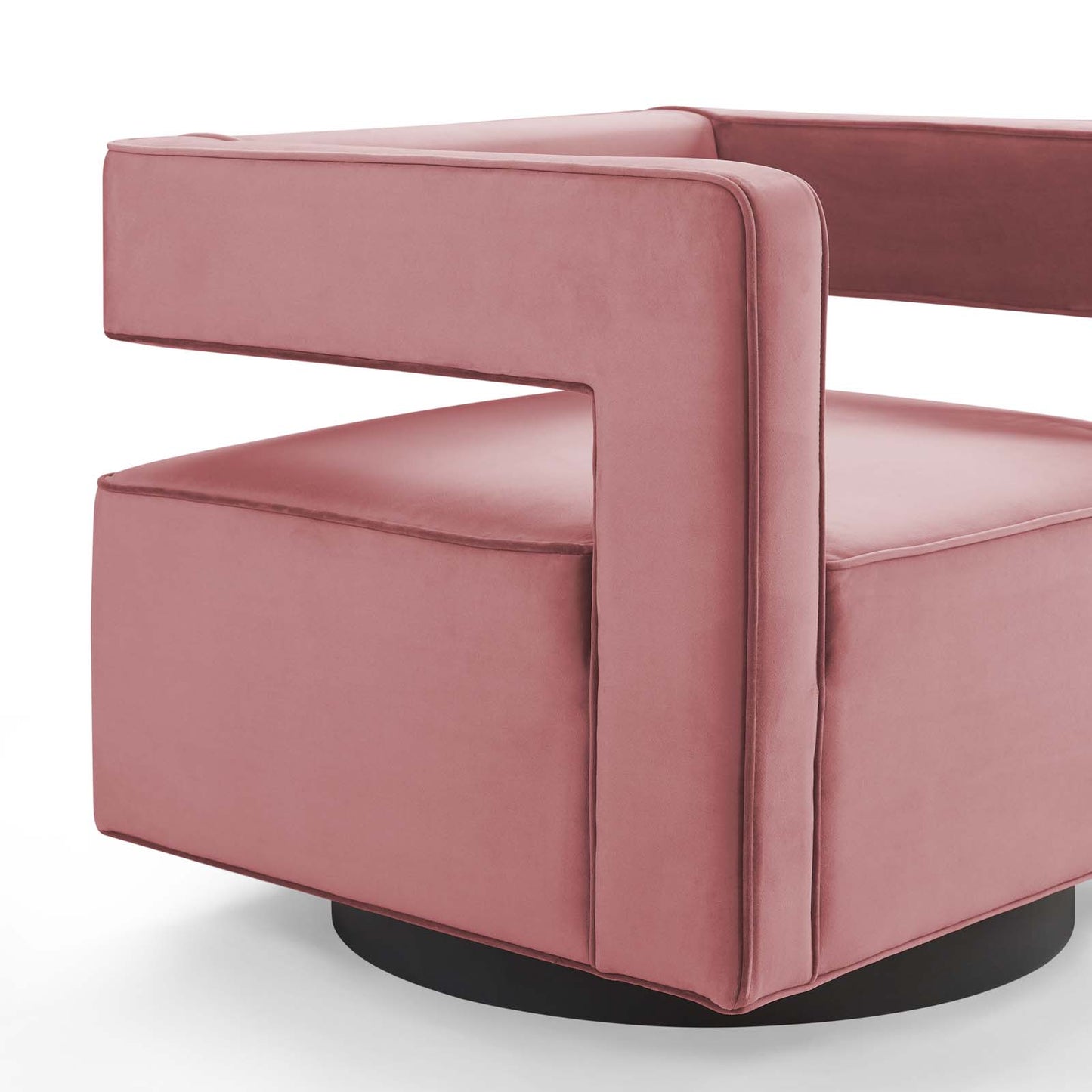 Modway Outlet Booth Performance Velvet Performance Velvet Swivel Armchair by Modway  Living Room Furniture Dusty Rose - EEI-3948-DUS