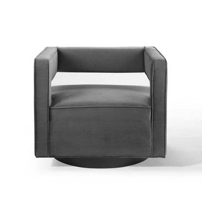 Modway Outlet Booth Performance Velvet Performance Velvet Swivel Armchair by Modway  Living Room Furniture Gray - EEI-3948-GRY