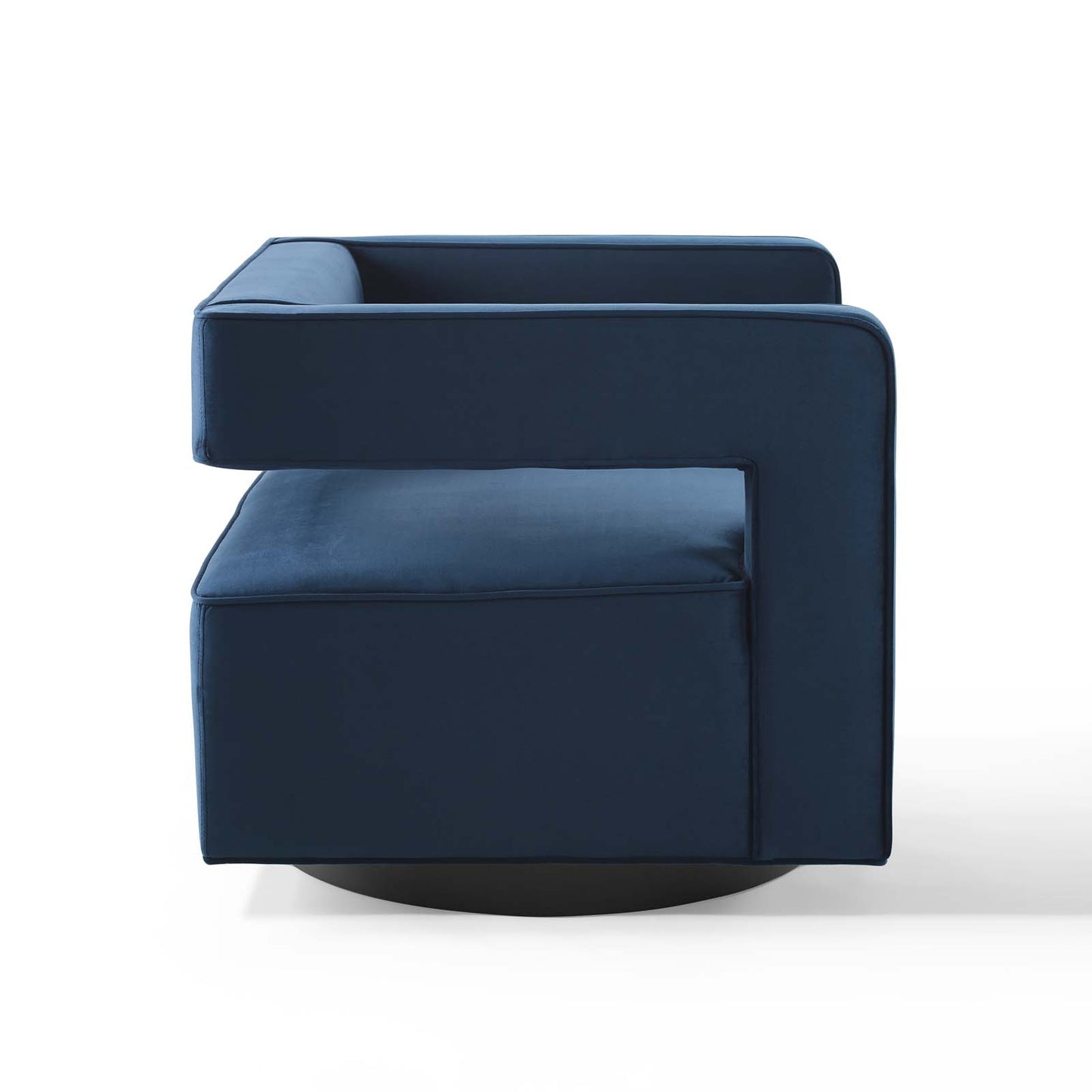 Modway Outlet Booth Performance Velvet Performance Velvet Swivel Armchair by Modway  Living Room Furniture Midnight Blue - EEI-3948-MID