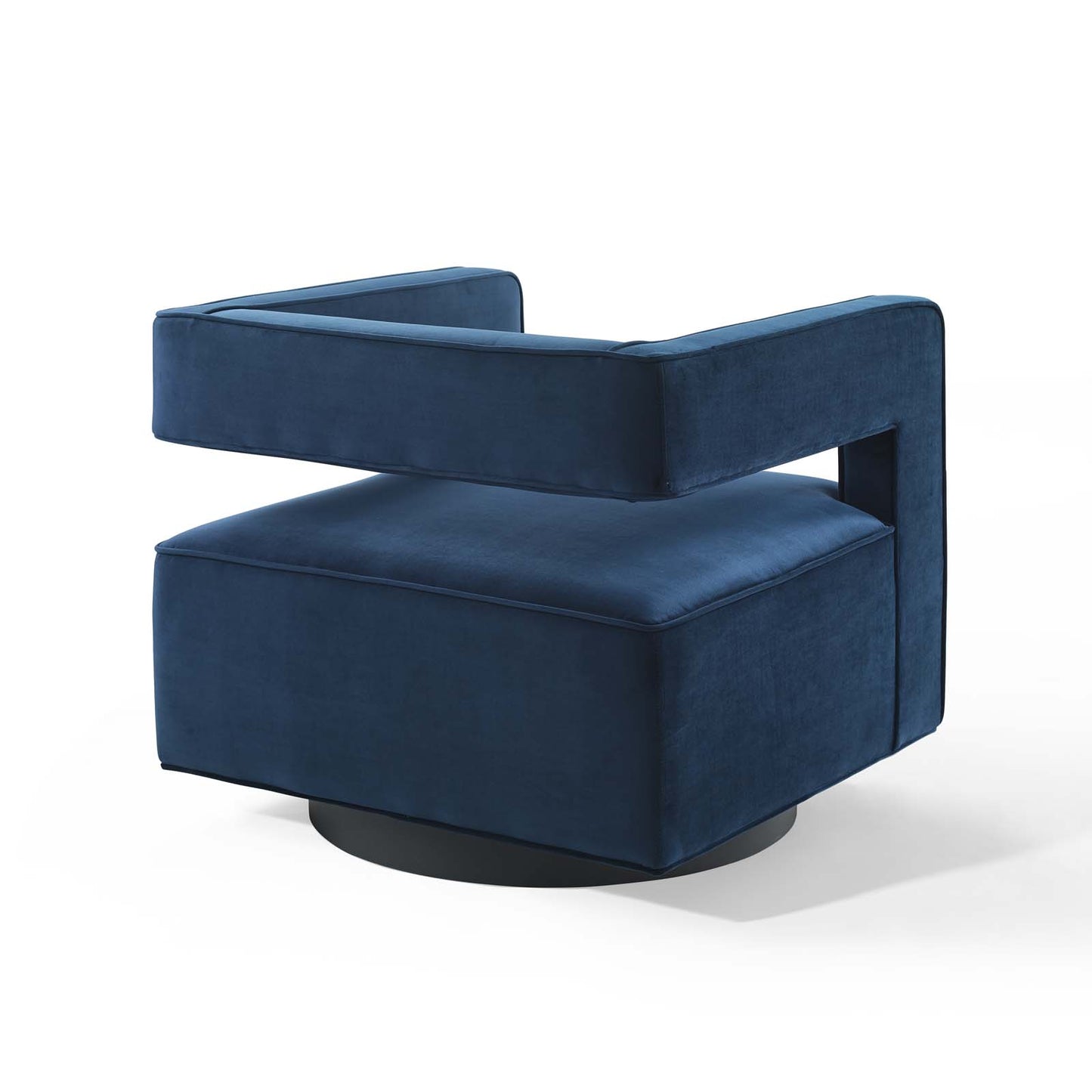 Modway Outlet Booth Performance Velvet Performance Velvet Swivel Armchair by Modway  Living Room Furniture Midnight Blue - EEI-3948-MID