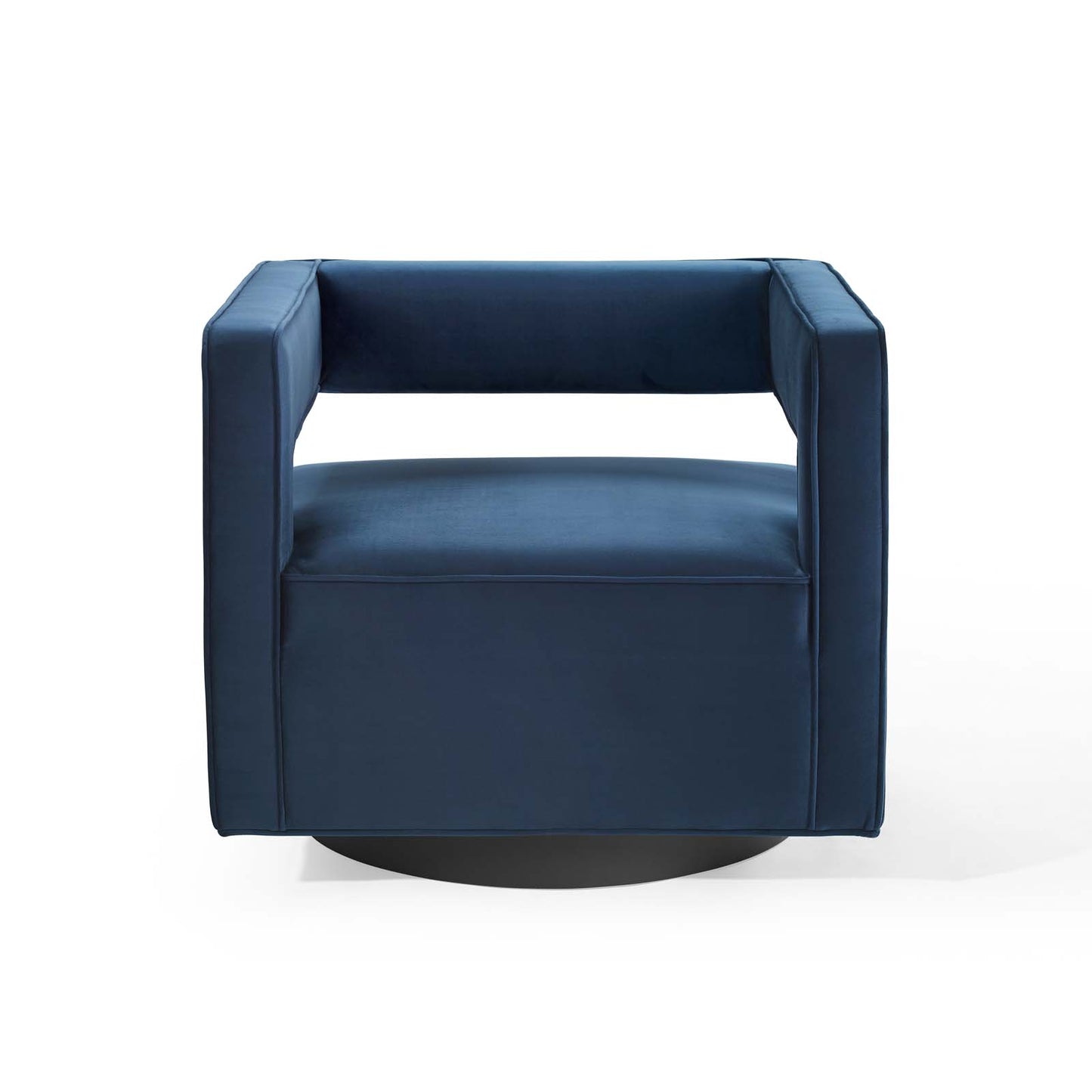 Modway Outlet Booth Performance Velvet Performance Velvet Swivel Armchair by Modway  Living Room Furniture Midnight Blue - EEI-3948-MID