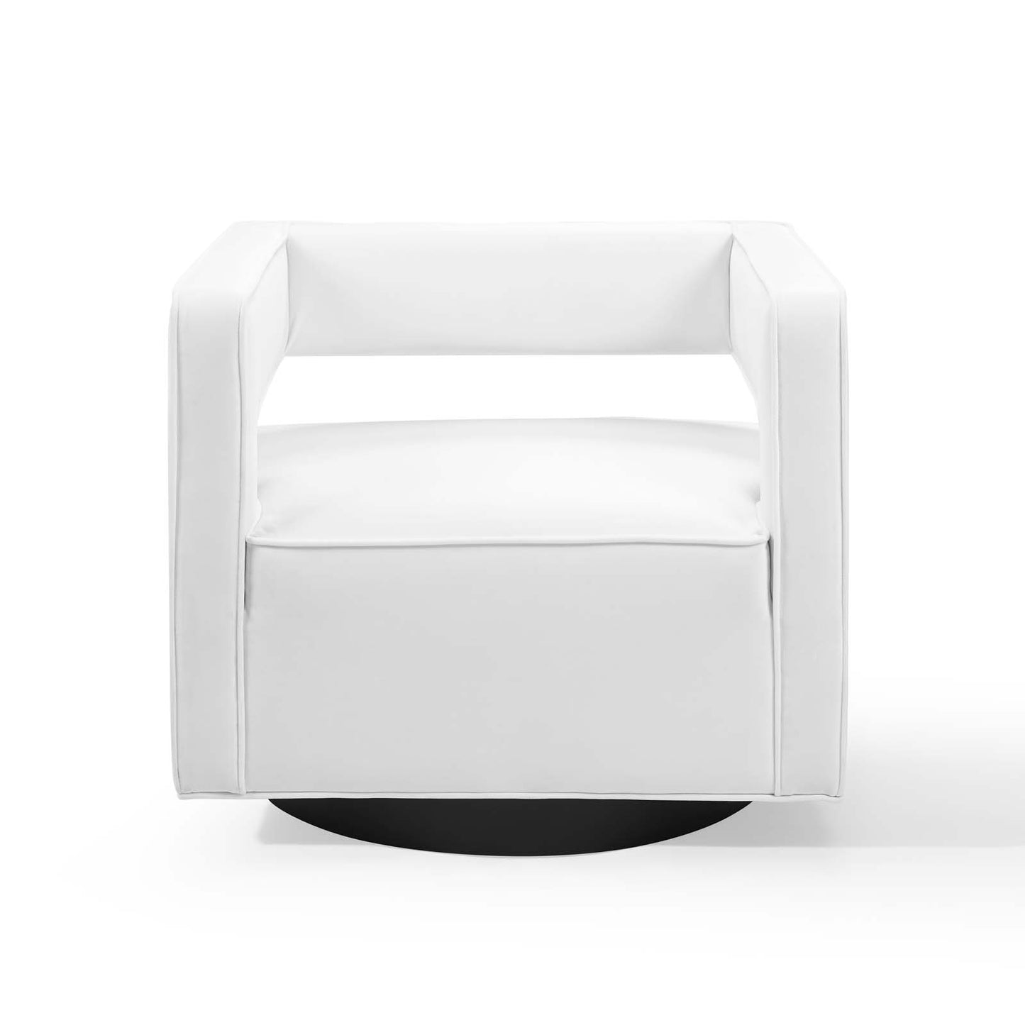 Modway Outlet Booth Performance Velvet Performance Velvet Swivel Armchair by Modway  Living Room Furniture White - EEI-3948-WHI