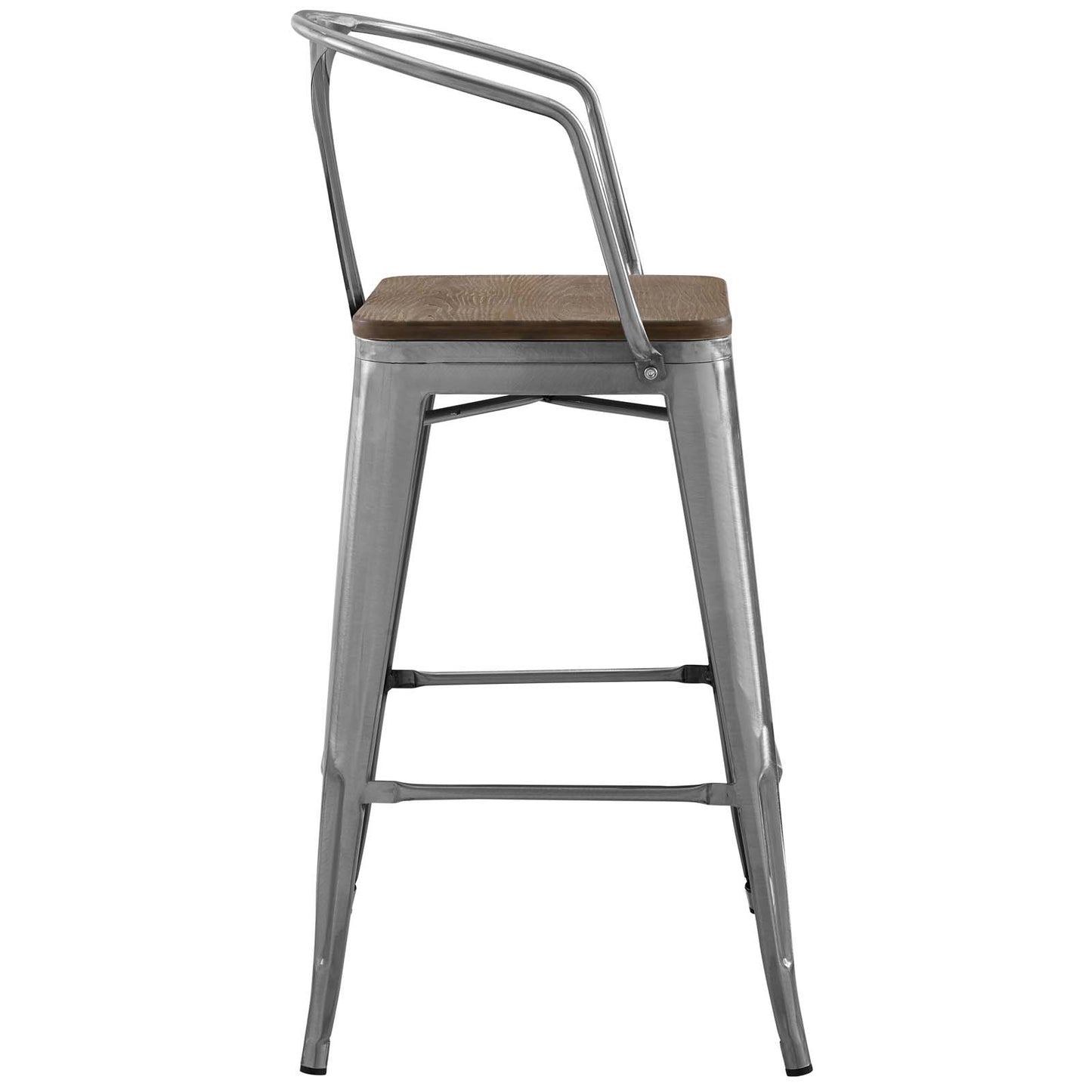 Modway Outlet Promenade Bar Stool Set of 4 by Modway  Bar and Dining Furniture Gunmetal - EEI-3955-GME