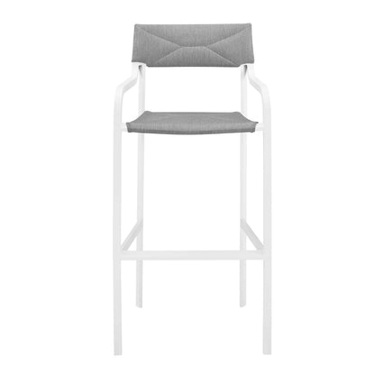 Modway Outlet Raleigh Outdoor Patio Aluminum Bar Stool Set of 2 by Modway  Outdoor Furniture Furniture White Gray - EEI-3963-WHI-GRY
