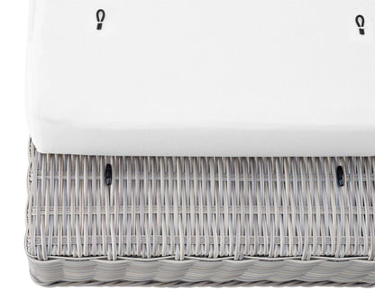 Modway Outlet Conway Sunbrella? Outdoor Patio Wicker Rattan Ottoman by Modway  Outdoor Furniture Furniture Light Gray White - EEI-3971-LGR-WHI