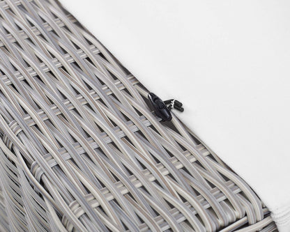 Modway Outlet Conway Sunbrella? Outdoor Patio Wicker Rattan Ottoman by Modway  Outdoor Furniture Furniture Light Gray White - EEI-3971-LGR-WHI