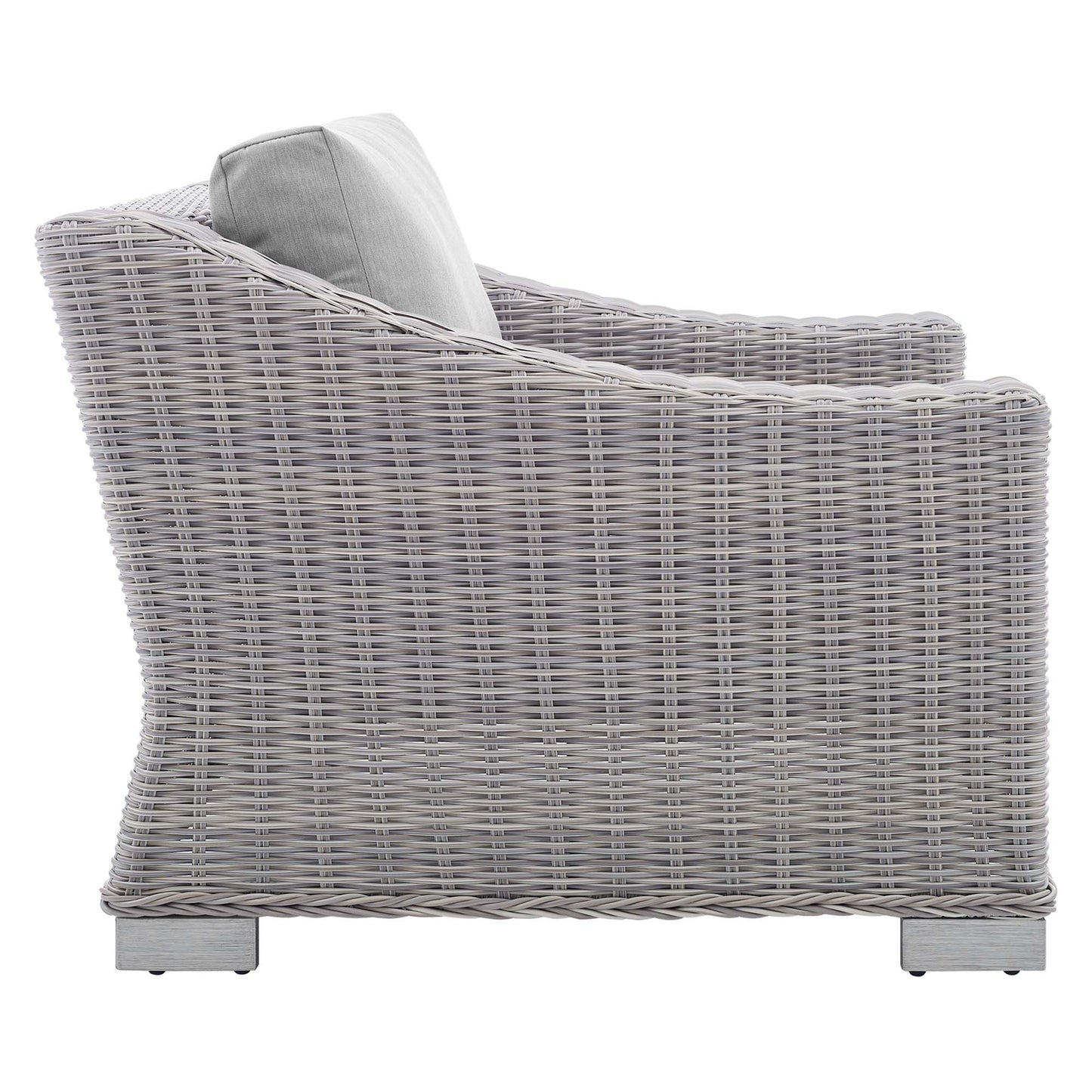 Modway - Conway Sunbrella? Outdoor Patio Wicker Rattan Armchair by Modway  Outdoor Furniture Sofa Sectionals Gray - EEI-3972-LGR-GRY