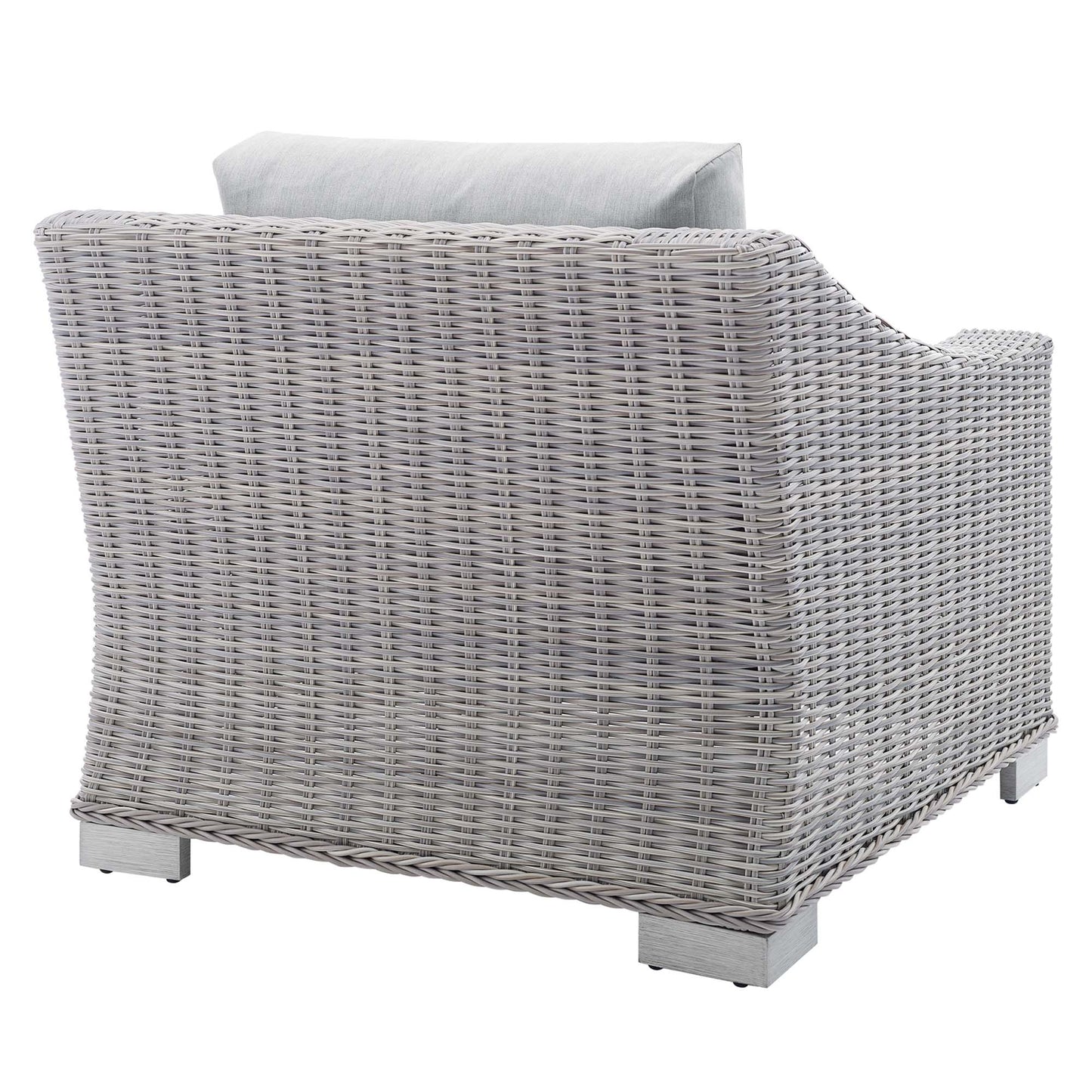 Modway - Conway Sunbrella? Outdoor Patio Wicker Rattan Armchair by Modway  Outdoor Furniture Sofa Sectionals Gray - EEI-3972-LGR-GRY