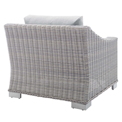 Modway - Conway Sunbrella? Outdoor Patio Wicker Rattan Armchair by Modway  Outdoor Furniture Sofa Sectionals Gray - EEI-3972-LGR-GRY