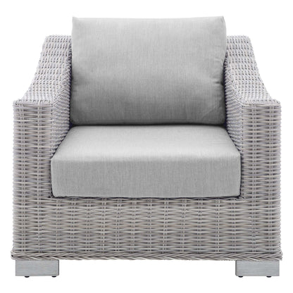 Modway - Conway Sunbrella? Outdoor Patio Wicker Rattan Armchair by Modway  Outdoor Furniture Sofa Sectionals Gray - EEI-3972-LGR-GRY