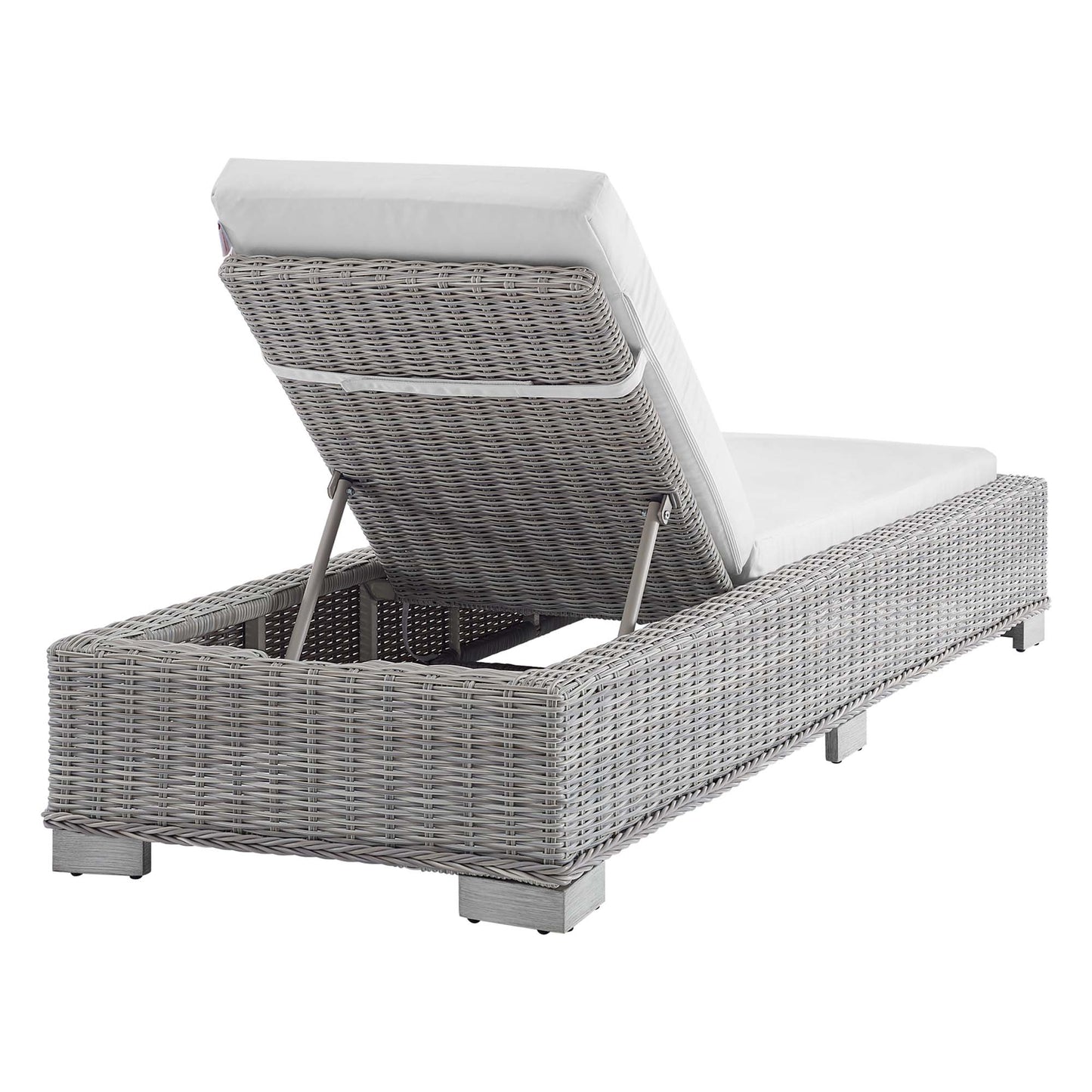 Modway - Conway Sunbrella? Outdoor Patio Wicker Rattan Chaise Lounge by Modway  Outdoor Furniture Sofa Sectionals White - EEI-3978-LGR-WHI