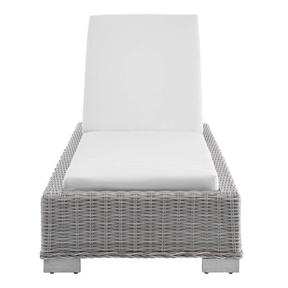 Modway - Conway Sunbrella? Outdoor Patio Wicker Rattan Chaise Lounge by Modway  Outdoor Furniture Sofa Sectionals White - EEI-3978-LGR-WHI