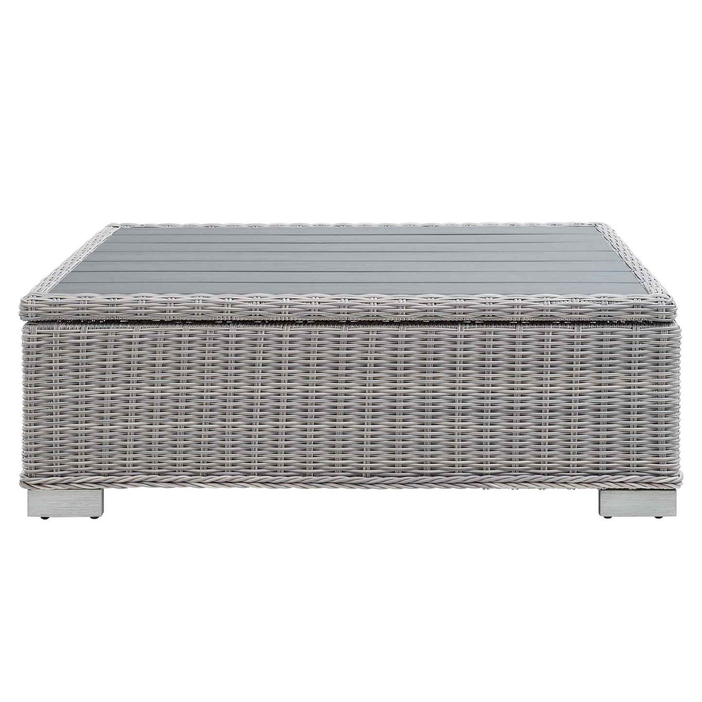 Modway - Conway 45" Outdoor Patio Wicker Rattan Coffee Table by Modway  Outdoor Furniture Bar and Dining Gray - EEI-3982-LGR
