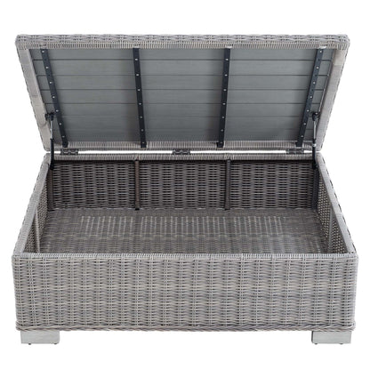 Modway - Conway 45" Outdoor Patio Wicker Rattan Coffee Table by Modway  Outdoor Furniture Bar and Dining Gray - EEI-3982-LGR