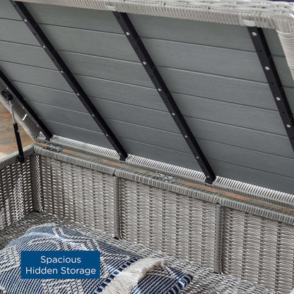 Modway - Conway 45" Outdoor Patio Wicker Rattan Coffee Table by Modway  Outdoor Furniture Bar and Dining Gray - EEI-3982-LGR