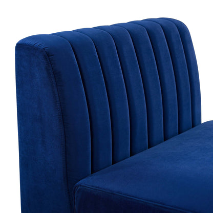 Modway Outlet Triumph Channel Tufted Performance Velvet Armless Chair by Modway  Living Room Furniture Navy - EEI-3984-NAV