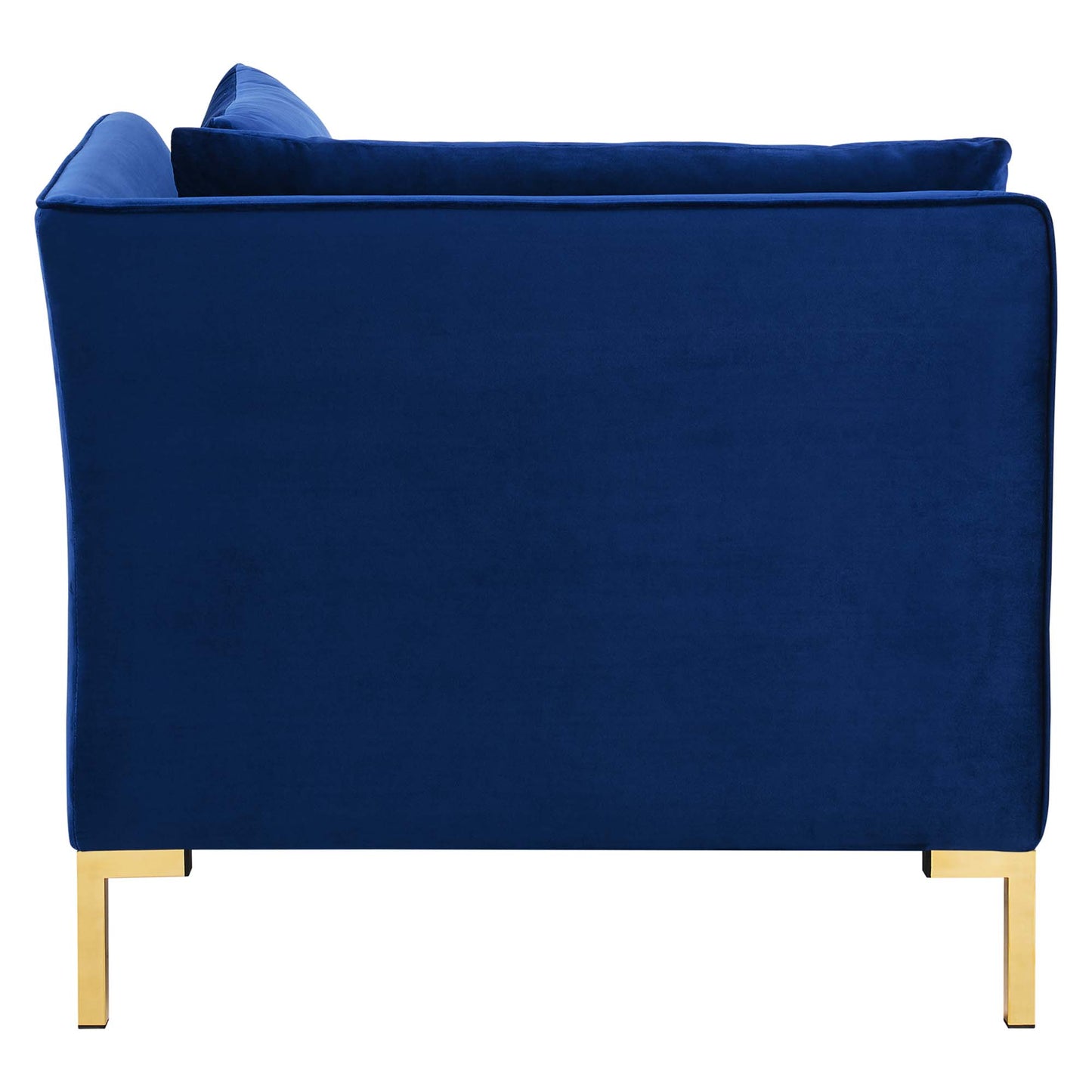Modway Outlet Ardent Performance Velvet Sectional Sofa Corner Chair by Modway  Living Room Furniture Navy - EEI-3985-NAV