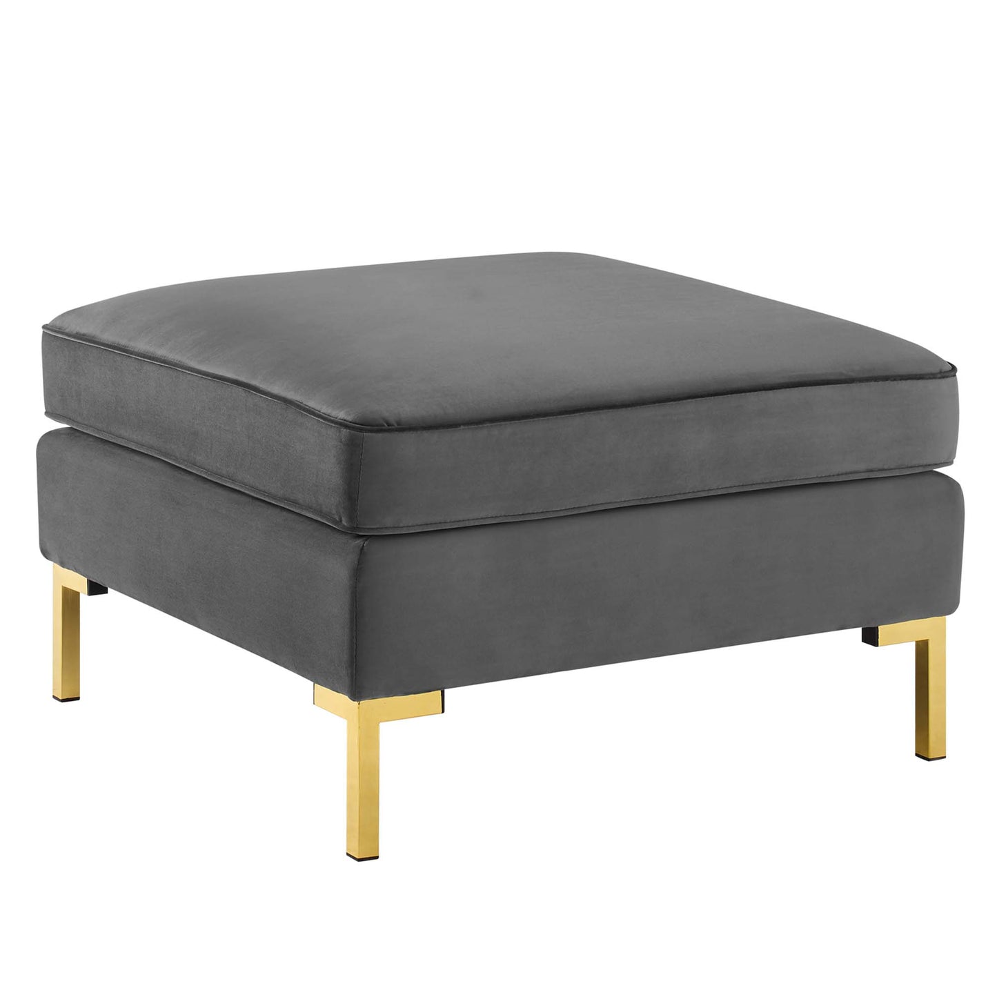 Modway Outlet Ardent Performance Velvet Ottoman by Modway  Living Room Furniture Gray - EEI-3987-GRY