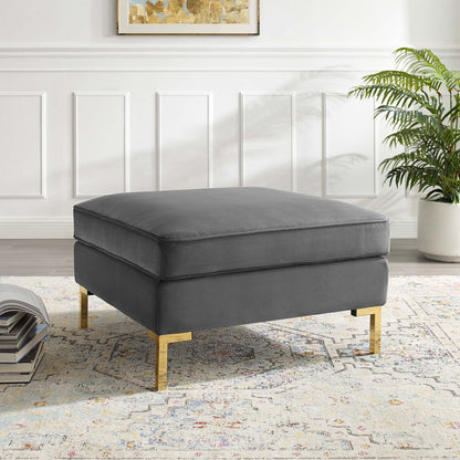 Modway Outlet Ardent Performance Velvet Ottoman by Modway  Living Room Furniture Gray - EEI-3987-GRY
