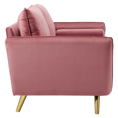 Modway Outlet Revive Performance Velvet Sofa by Modway  Living Room Furniture Dusty Rose - EEI-3988-DUS