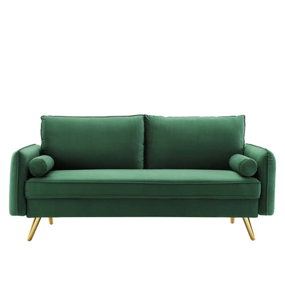 Modway Outlet Revive Performance Velvet Sofa by Modway  Living Room Furniture Emerald - EEI-3988-EME