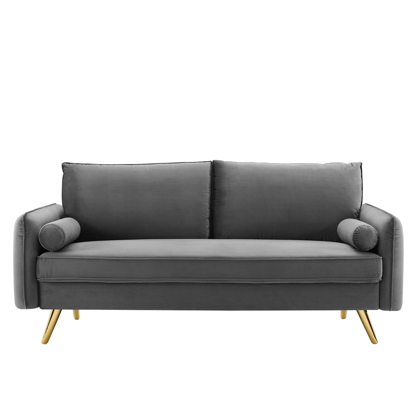 Modway Outlet Revive Performance Velvet Sofa by Modway  Living Room Furniture Gray - EEI-3988-GRY