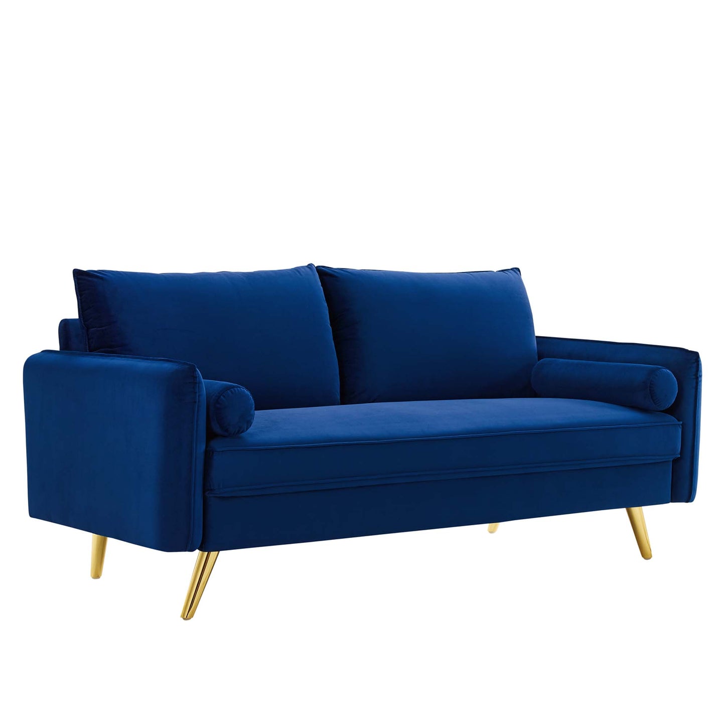 Modway - Revive Performance Velvet Sofa by Modway  Living Room Sofas and Armchairs Blue - EEI-3988-NAV