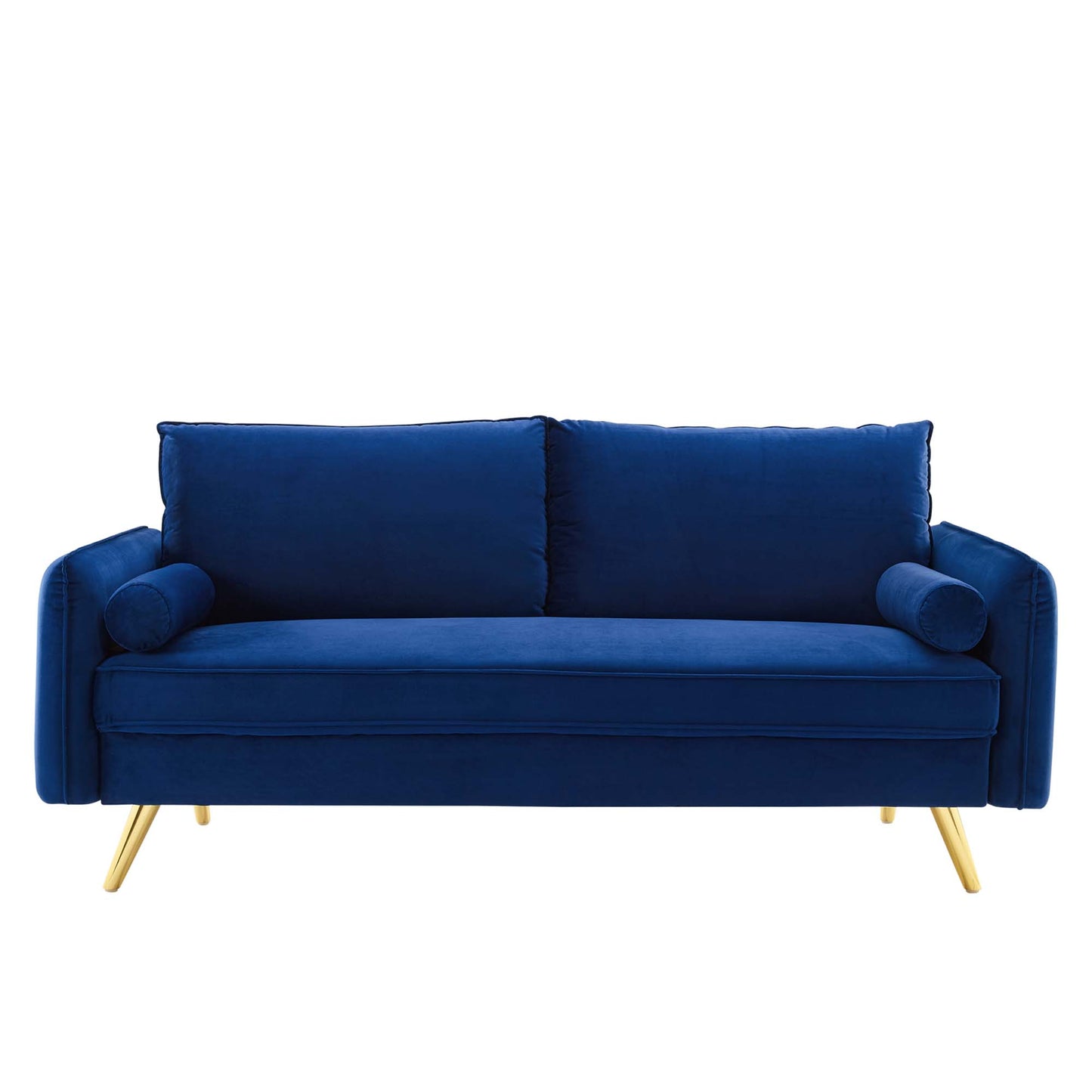 Modway - Revive Performance Velvet Sofa by Modway  Living Room Sofas and Armchairs Blue - EEI-3988-NAV
