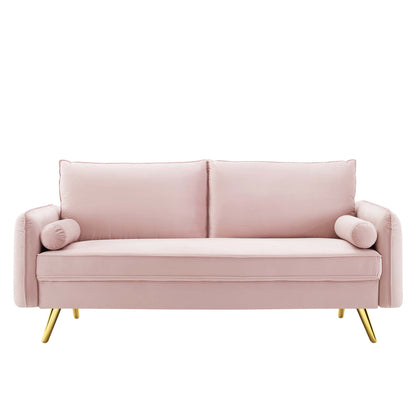 Modway Outlet Revive Performance Velvet Sofa by Modway  Living Room Furniture Pink - EEI-3988-PNK
