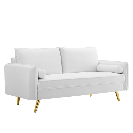 Modway - Revive Performance Velvet Sofa by Modway  Living Room Sofas and Armchairs White - EEI-3988-WHI