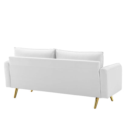 Modway - Revive Performance Velvet Sofa by Modway  Living Room Sofas and Armchairs White - EEI-3988-WHI