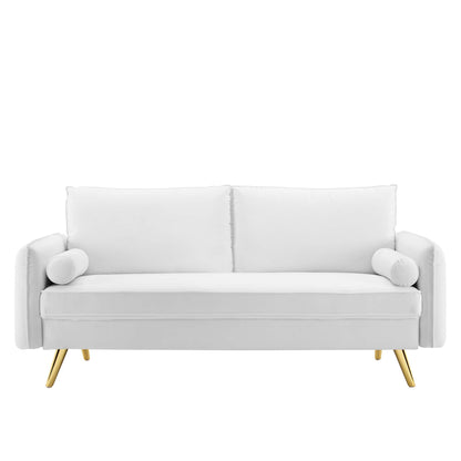 Modway - Revive Performance Velvet Sofa by Modway  Living Room Sofas and Armchairs White - EEI-3988-WHI