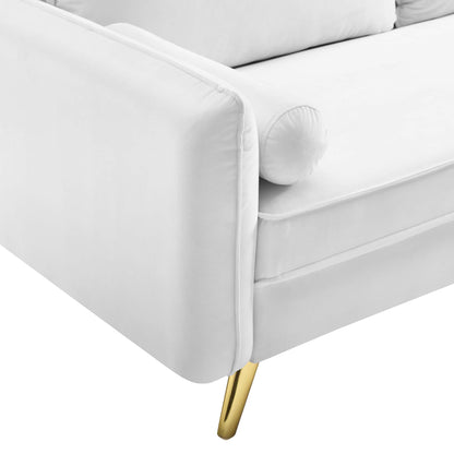 Modway - Revive Performance Velvet Sofa by Modway  Living Room Sofas and Armchairs White - EEI-3988-WHI