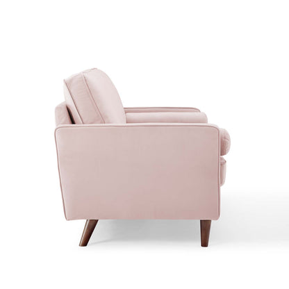 Modway Outlet Valour Performance Velvet Loveseat by Modway  Living Room Furniture Pink - EEI-4004-PNK