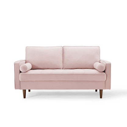 Modway Outlet Valour Performance Velvet Loveseat by Modway  Living Room Furniture Pink - EEI-4004-PNK