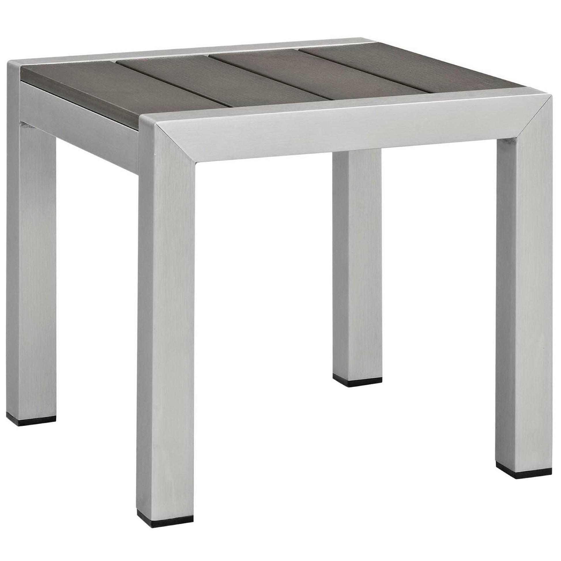 Three-piece white outdoor patio mesh furniture set with seating and a small table.