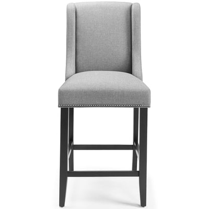 Modway - Baron Upholstered Fabric Counter Stool Set of 2 by Modway  Bar and Dining Bar and Counter Stools Gray - EEI-4016-LGR