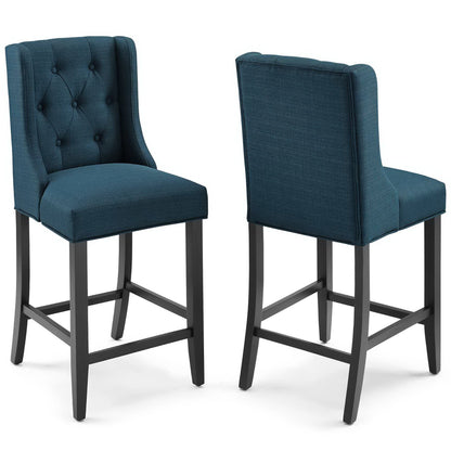 Modway - Baronet Upholstered Fabric Counter Bar Stool Set of 2 by Modway  Outdoor Furniture Bar and Dining Blue - EEI-4020-AZU