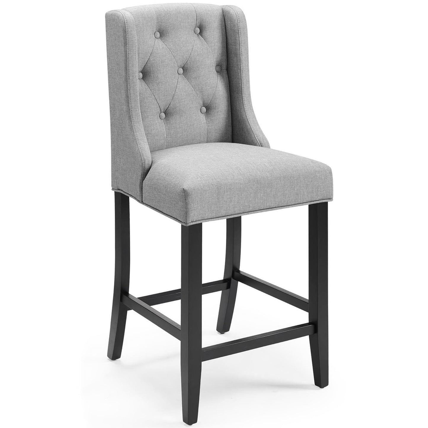 Modway - Baronet Upholstered Fabric Counter Bar Stool Set of 2 by Modway  Outdoor Furniture Bar and Dining Gray - EEI-4020-LGR